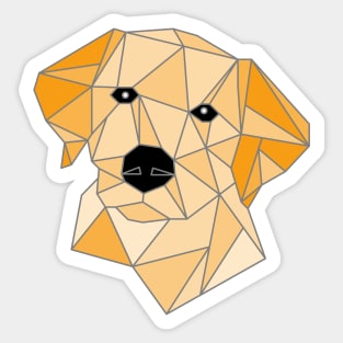 Labrador Yellow Stained Glass Sticker